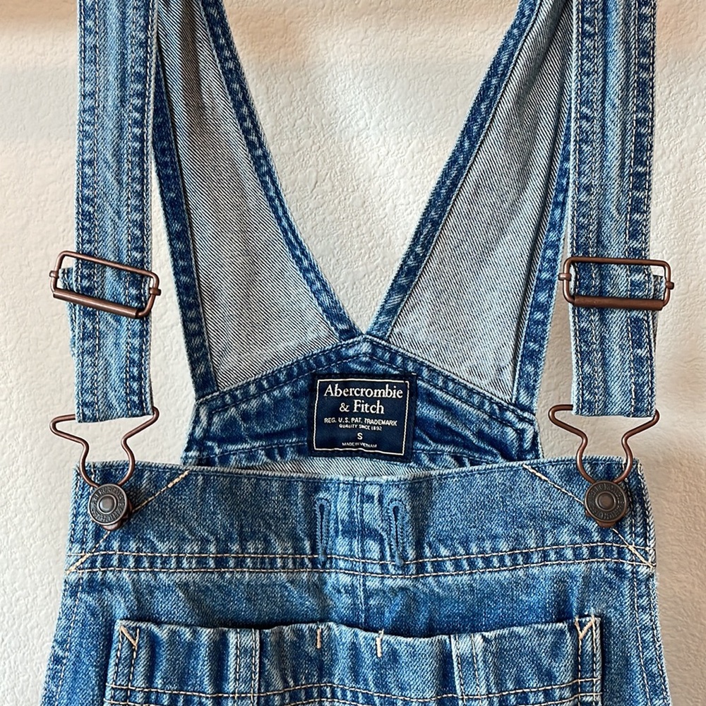 Abercrombie Distressed Denim Overalls Size S